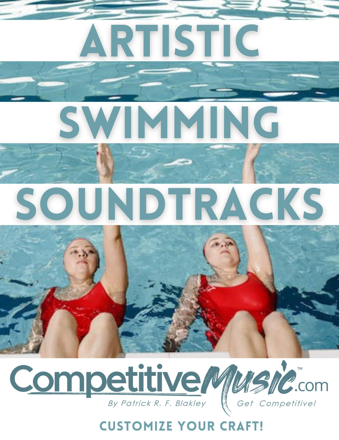 Artistic Swimming Music Editing Flyer Flyer for competitive music and audio editing for artistic swimming and synchronized swimming.